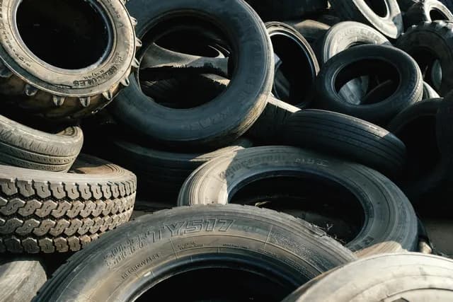Scrap tires ready for disposal in Houston